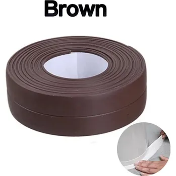 Lepicí páska PVC vodotěsná páska na rohy | Těsnicí páska do kuchyně a koupelny - 2.2cm,Hnědá,3.2M