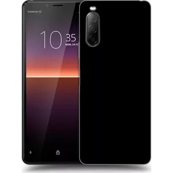 Pouzdro na mobilní telefon Picasee silikonový černý obal pro Sony Xperia 10 II - Picasee - new logo - black