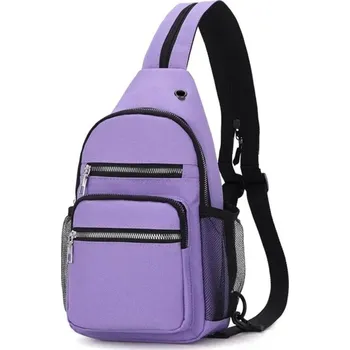 Kabelka Žlutá malá dámská kabelka přes rameno | sportovní batůžek - Fialová
