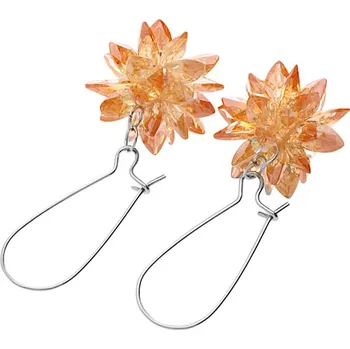 Souprava šperků MPM Dámské ocelové visací náušnice 6469 - hnědé