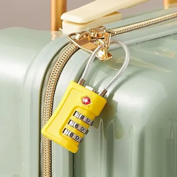 Visací zámek Bezpečnostní visací zámek s 3-místným kódem - žlutá