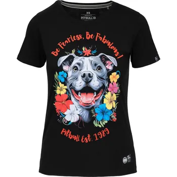 Dámská móda PitBull West Coast - dámské triko HAPPY PIT 2 černé L