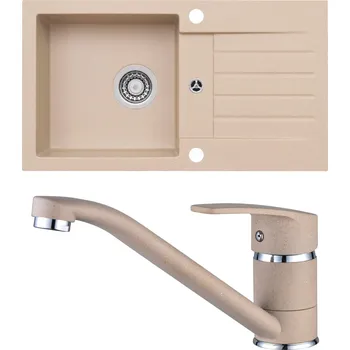 Granitový dřez Set Alveus (dřez Niro 130 Beige 55 + baterie Nina Beige 55) SETA25387