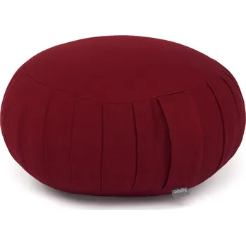 podložka na cvičení BODHI Meditační polštář ZAFU ECO, červená tmavá, špaldové otruby