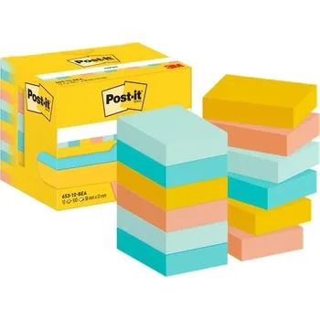 Samolepící bloček 3M POST-IT samolepicí bloček Beachside Collection, 38x51 mm, 12x100 lístků