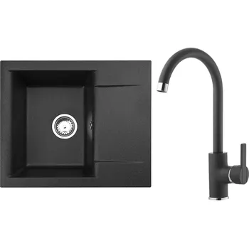 Granitový dřez Set Alveus (dřez Gem 20 Black 91 + baterie Tonia Black 91) SETA24014