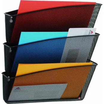 Věšák ALBA Drátěný program, nástěnný odkladač 3 - dílný černý