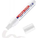 Křídový popisovač na sklo a tabule Edding 4090, bílá, 4-15mm, klínový hrot
