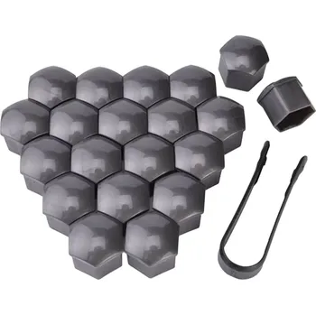 Ochranné krytky šroubů kol 20 ks - šedá,19mm