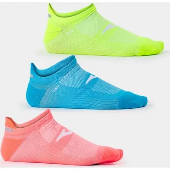 Dámské termoprádlo Běžecké ponožky JOMA RUNNING NIGHT SOCKS FLUOR CORAL FLUOR YELLOW TURQUOISE Velikost: 43-46, Barva: CORAL FLUOR