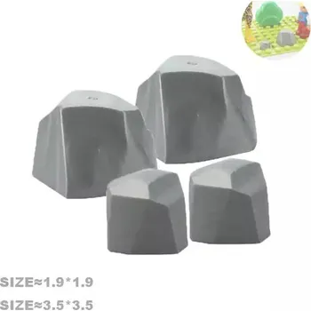 ostatní stavebnice Doplňky ke stavebnici | Květiny a stromy - 4ks kamenů L a S