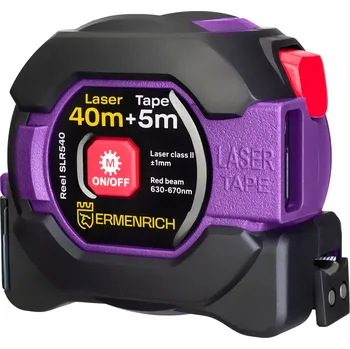 Měřící laser Laserový svinovací metr Ermenrich Reel SLR540 Fialový