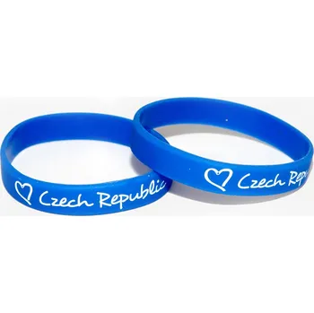 Náramek Náramek silikonový Love Czech Republic - modrý