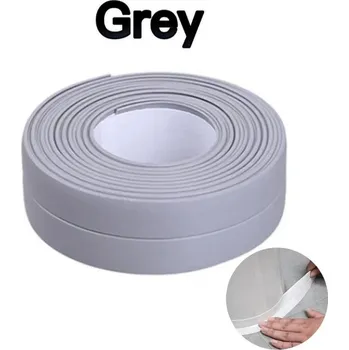 Lepicí páska PVC vodotěsná páska na rohy | Těsnicí páska do kuchyně a koupelny - 2.2cm,šedá,3.2M