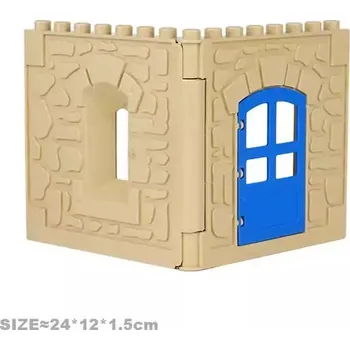 Stavebnice LEGO Doplňky ke stavebnici železnice | Styl Lego - Meruňková cihlová zeď