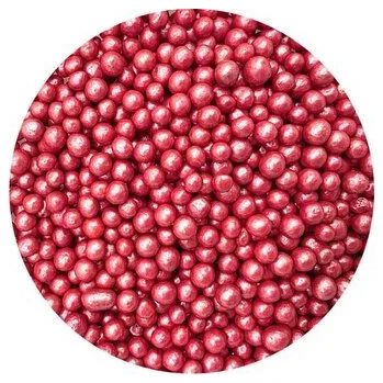 Přisada na vaření a pečení Cukrovo-rýžové perly červené 5mm 80g - I LOVE CAKES