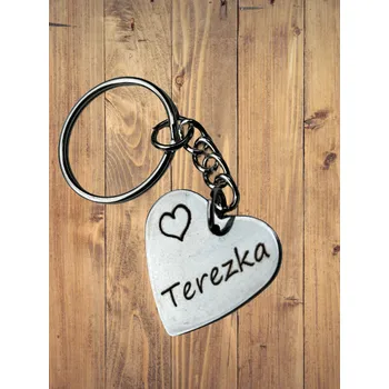 DCH Kovový přívěsek na klíče se jménem Varianta: Srdce