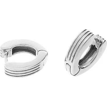 Souprava šperků MPM Dámské ocelové kruhové náušnice 8038 - stříbrné barvy