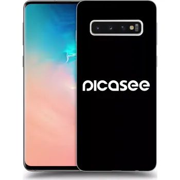 Pouzdro na mobilní telefon Picasee ULTIMATE CASE pro Samsung Galaxy S10 G973 - Picasee - new logo&nbsp;-&nbsp;white