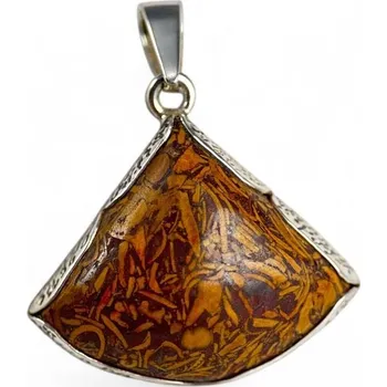 Přívěsek Drakkaria SERPENT, hadí jaspis, stříbrný přívěsek, Ag 925/1000