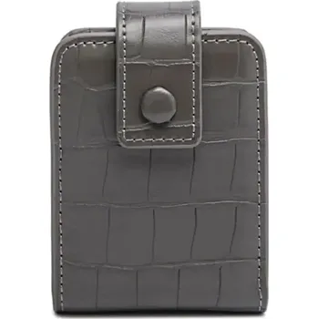 Kosmetická taška Kabelka s krokodýlím vzorem | kosmetická taštička s zrcátkem - šedá