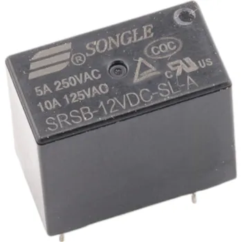 Relé Relé SRSB-12VDC-SL-A, 12V DC/250V AC 5A