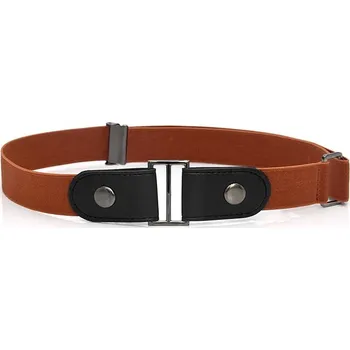 Opasek Elastický unisex opasek beze spony - světle hnědý