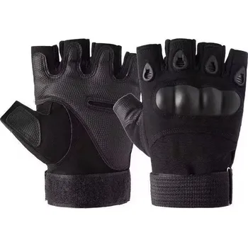 Cyklistické rukavice Vojenské taktické rukavice na kolo, paintball atp. - černá,XL