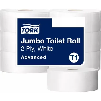 Tork Jumbo 64020, toaletní papír 2 vrstvý bílý, balení 6 rolí, 380m, T1