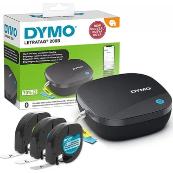 Tiskárna štítků Osobní přenosný štítkovač DYMO LetraTag LT-200B, Bluetooth, 3 pásky zdarma