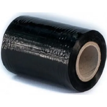 Obalový materiál Antalis Ruční strečová fólie černá fixační, šířka role 10 cm