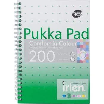 Blok Pukka Pad Spirálový Blok Pukka Irlen Pad A5, Colour, linka, 200 stran, Green