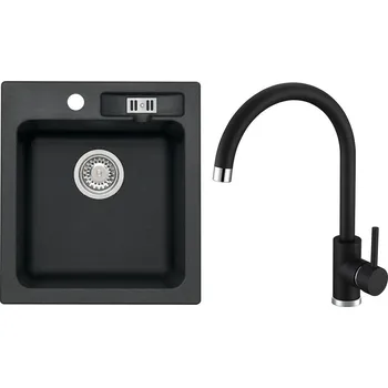 Granitový dřez Set Alveus (dřez Victoria 20 Black 91 + baterie Tonia Black 91) SETA25423