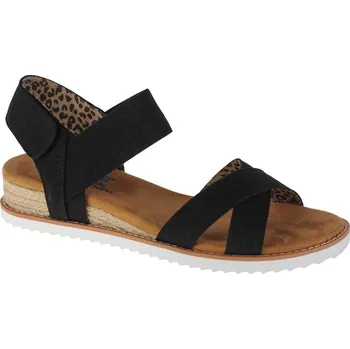 Dámské sandále Černé dámské sandály Skechers Desert Kiss- Secret Picnic 33386-BLK Velikost: 38
