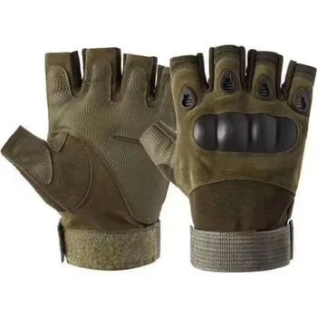 Cyklistické rukavice Vojenské taktické rukavice na kolo, paintball atp. - Zelená,XL