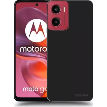 Pouzdro na mobilní telefon Picasee silikonový černý obal pro Motorola Moto G05 - Clear