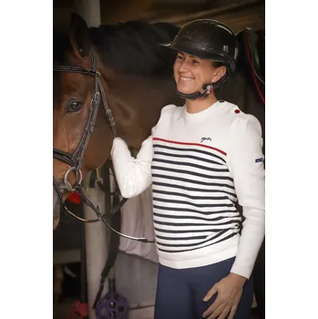 Dámský svetr PENELOPE Svetr Maëlle Penelope, dámský, ecru/navy/red XL