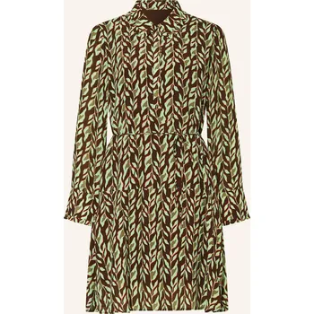 Dámské šaty Marc Cain Dámské Košilové Šaty S Volánky, 699 dark wood, 34