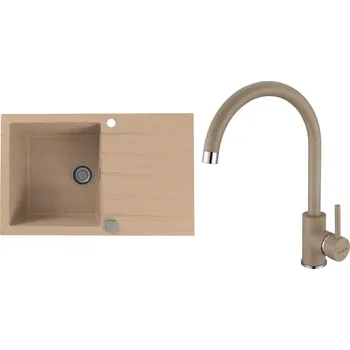Granitový dřez Set Alveus (dřez Cadit 20 Beige 55 + baterie Roxa Beige 55) SETA22206