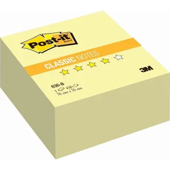 3M Post-it samolepící bločky, čtverec rozměr 76x76 mm, kostka 450 listů