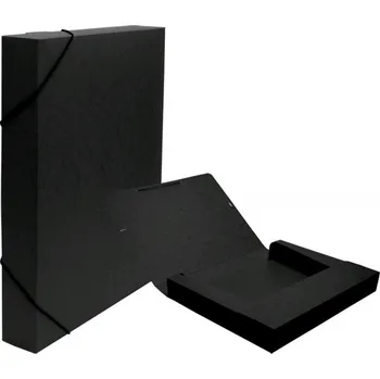 Archivační box HIT OFFICE Krabice na spisy s gumičkou A4, prešpán Barva: Červená