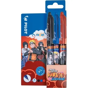 Pilot FriXion Ball Naruto, sada 3 gelových rollerů hrot 0,7 mm