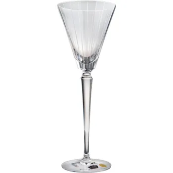 Sklenice Broušená sklenice na víno s pruhy, Glamour Crystal, 250 ml, 1 ks