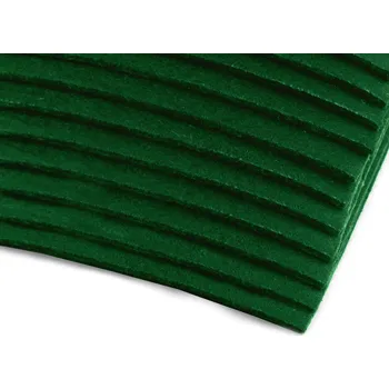 Látková dekorativní plsť / filc 20x30 cm, barva 7 zelená tmavá