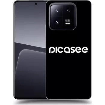 Pouzdro na mobilní telefon Picasee silikonový černý obal pro Xiaomi 14 Pro - Picasee - new logo&nbsp;-&nbsp;white