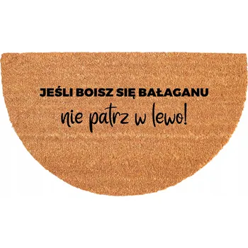 Rohožka PŮLKRUHOVÁ KOKOSOVÁ ROHOŽKA 40X70CM - ODOLNÁ, PROTISKLUZOVÁ A EKOLOGICKÁ