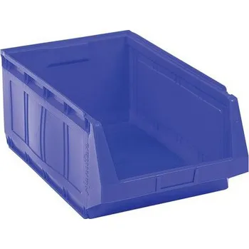 Úložný box Plastový box 25 x 36,3 x 58 cm, modrý Manutan Expert + Prodloužená záruka na 10 let