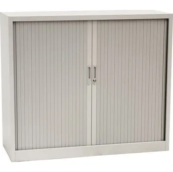 Policová skříň Manutan Expert Kovová spisová skříň s roletou, 2 police, 105 x 120 x 45,7 cm + Prodloužená záruka na 10 let