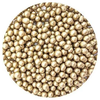 Jedlá dekorace na dort Cukrovo-rýžové perly zlaté 7mm 80g - I LOVE CAKES