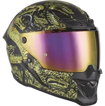 Helma na motorku Přilba goliath, nox exklusiv (černá matná, zlatá, vel. 2xl) 2025